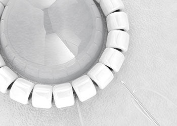 Bead threaded in a circle